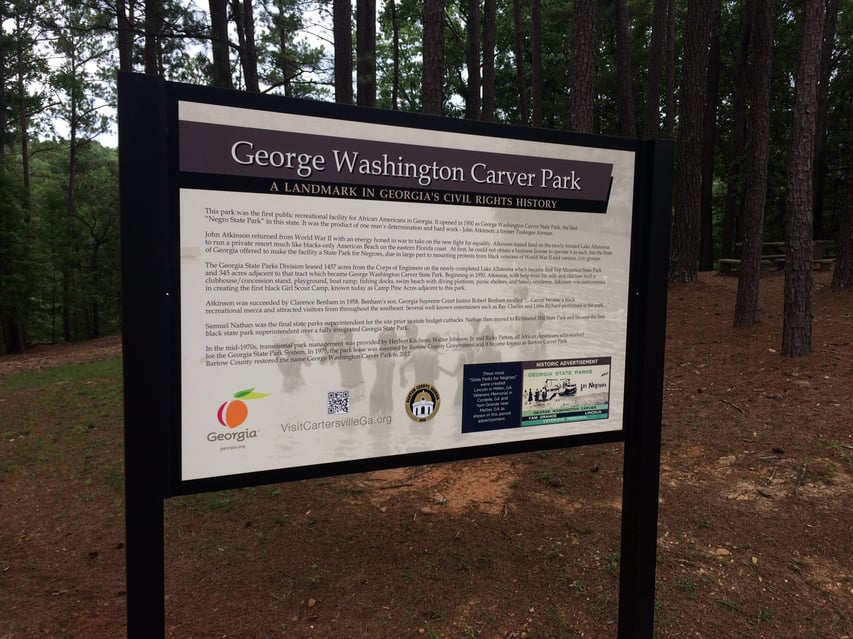 Interpretive Sign - George Washington Carver Park Civil Rights. Sign