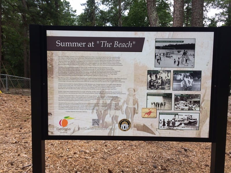Interpretive Sign - George Washington Carver Park Summer at the Beach