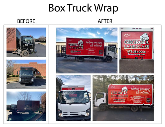 Georgia Landscape Box Truck Wrap, business vehicle graphics wrap