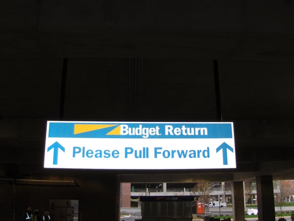 Rental Car Company Directional Signs Atlanta