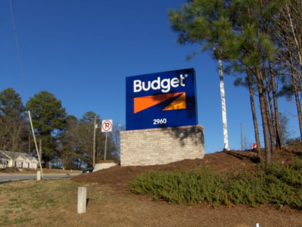 Monument Signs for Rental Car Franchises in Atlanta