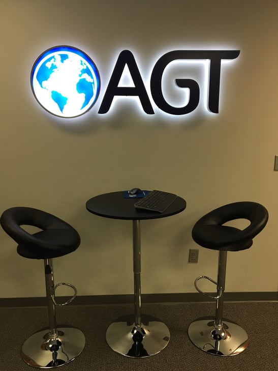Lighted Office Lobby Logo Sign