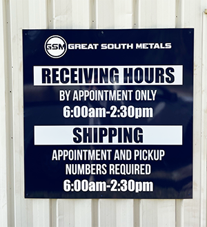 Manufacturing Company Ship Rec Sign