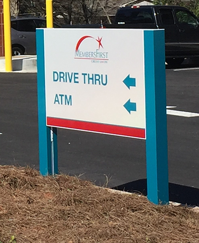 Members First - Decatur - Wayfinding Sign - Post & Panel - Reflective Viny (4)