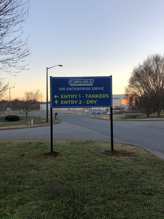 Reflective Post and Panel Sign with Powder Coated Steel Posts
