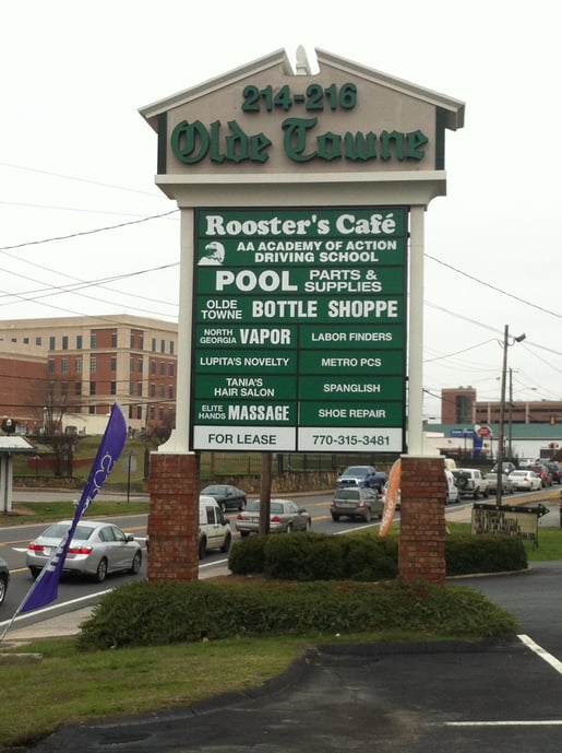 Shopping Center Sign Repairs Atlanta