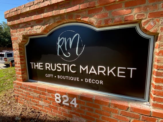 Rustic Market - Routed Aluminum Monument Sign Panel  - Marietta 4