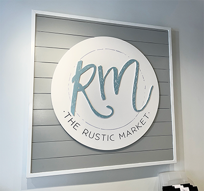 Rustic Market - Routed PVC Sign - Woodstock 2
