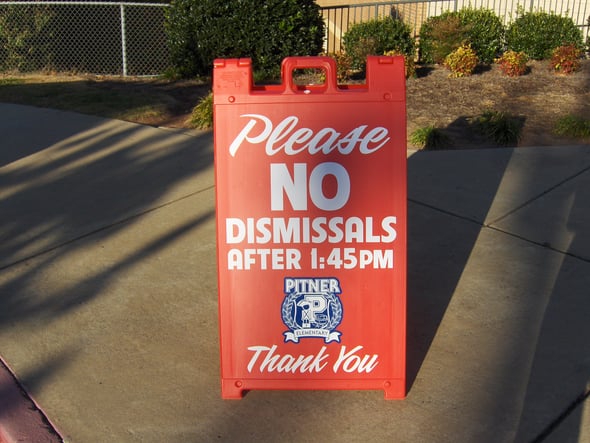 Sidewalk signs for Schools in Atlanta