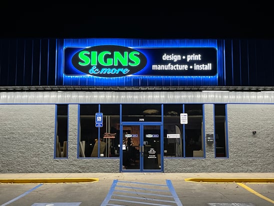 Signs and More Sign Night, Business Sign at night, night view business sign