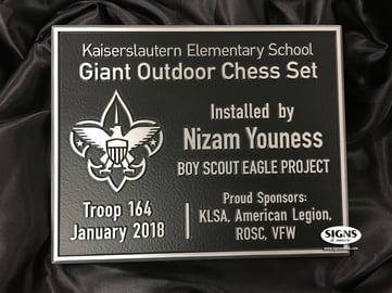 Troop 164 - 8x10 Aluminum Plaque-1