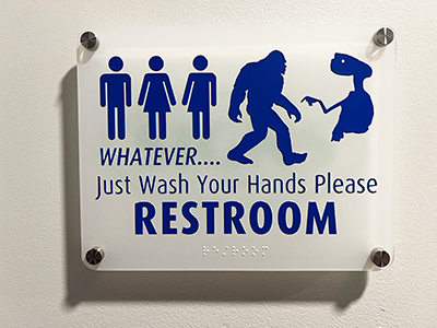 UV Printed ADA Signs with Standoffs