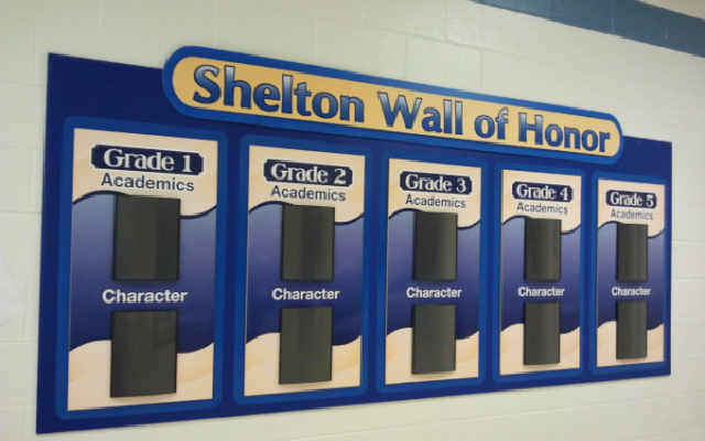 Wall of Honor with Frames that hold Changeable Papers