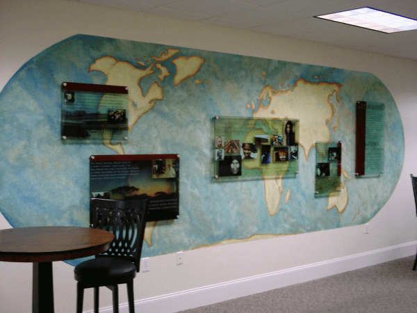 Church - Bottle Green Printed Acrylic Signs with Standoffs