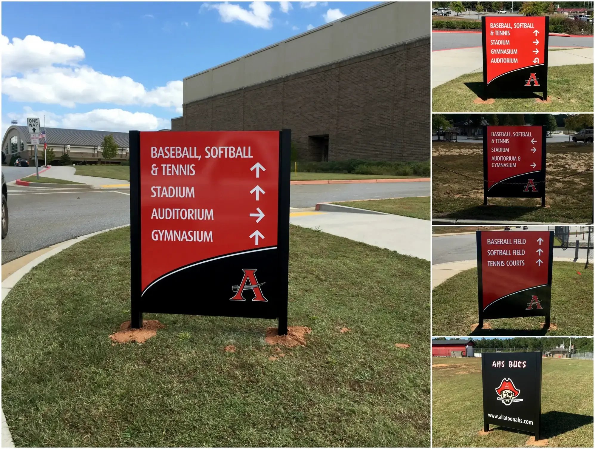 Aluminum Post & Panel School Signs - Directional / Wayfinding Signs