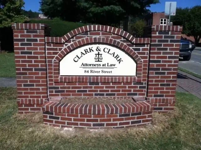 Brick Monument with PVC Sign Panel & Planters