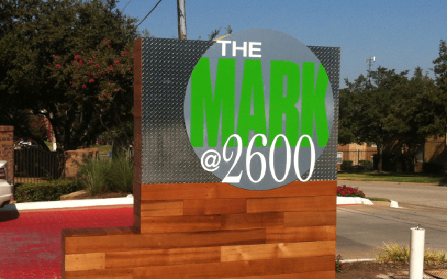 Cedar & Aluminum Apartment Entrance MonumentSign