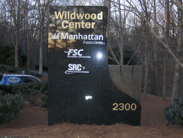Granite-Monument-Sign-with-Brushed-Aluminum-and-Brass-Letters