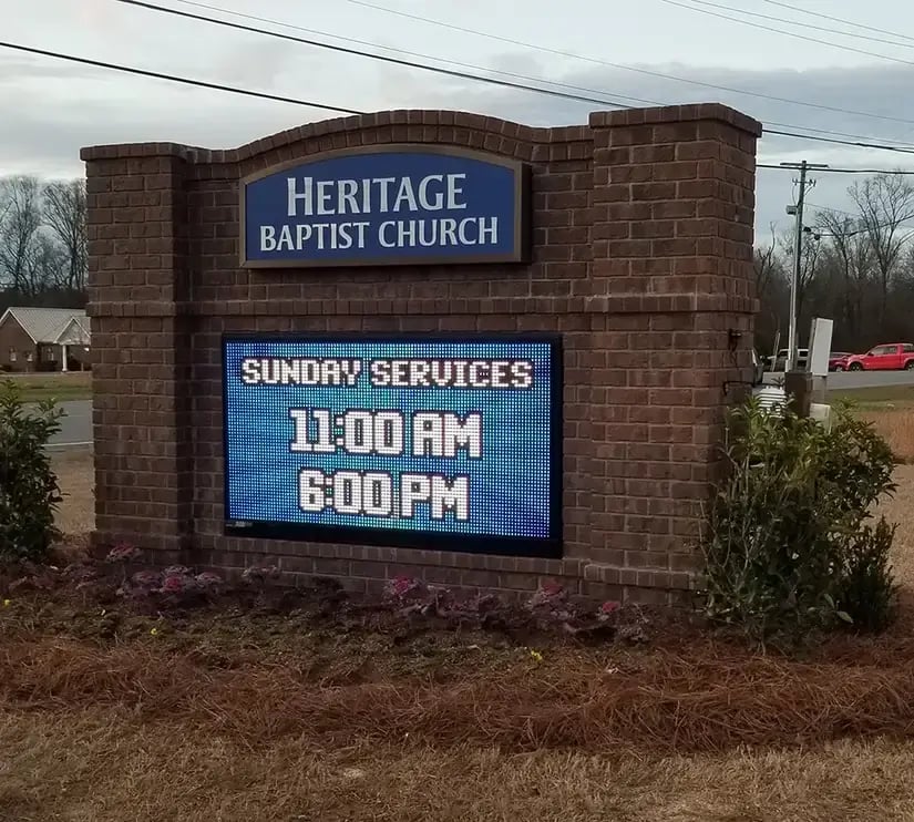 Church Brick EMC Monument Sign