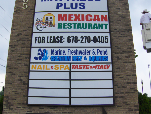 Marquee Sign with Backlit Tenant Panels