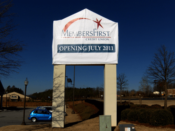 Toaster Cover Coming Soon Banner - Replaced Later with Permanent Sign