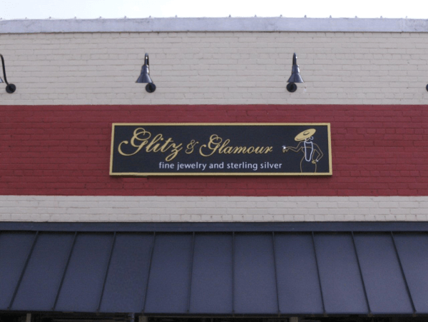 Routed HDU Sign with Gooseneck Lights