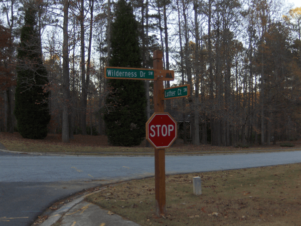 Neighborhood Routed & Painted Wood Street Signs