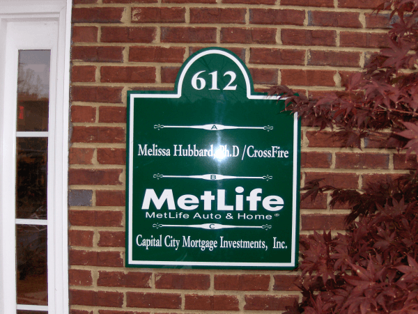 Routed Acrylic Suite Tenant Sign