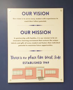 West Side Elementary - Printed Acrylic on Standoffs2