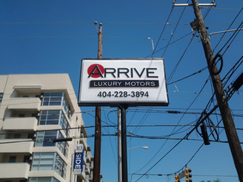 Lightbox cabinet signs for Auto Dealerships in Atlanta