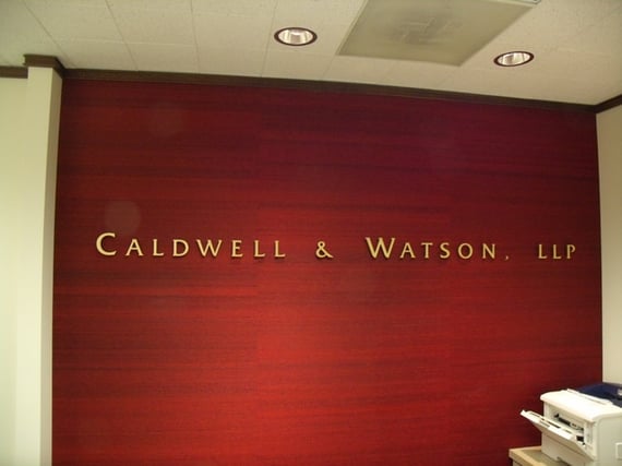 Cast metal letters lobby signs Atlanta