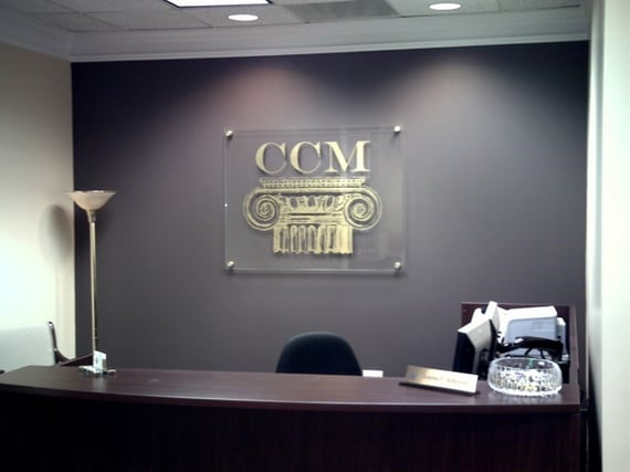 Acrylic Board Lobby Signs for Gold Leaf Accents Atlanta