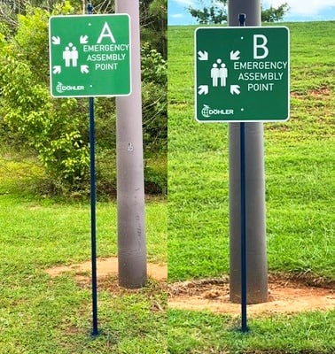 Emergency Assembly Point for Dohler Manufacturing