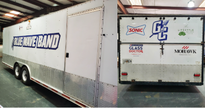Blue wave Band Decals and sponsorship decals for Gordon County Band