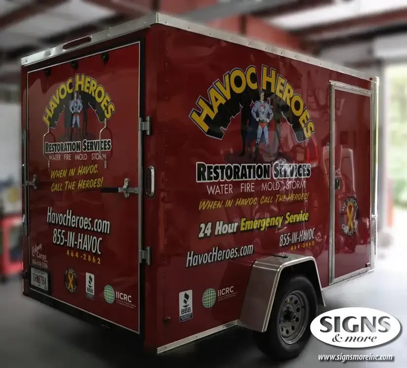 Business Trailer Partial Wrap