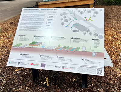 informational interpretive sign at the University of Georgia