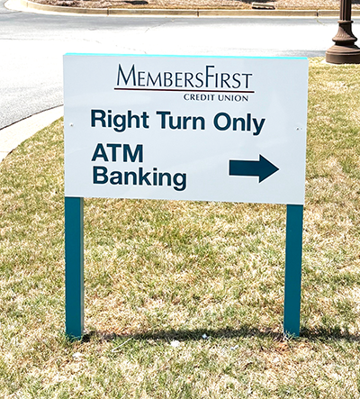 post and panel wayfinding signage