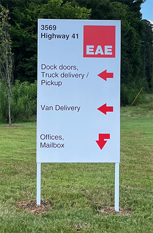 post-and-panel-wayfinding-manufacting-facility