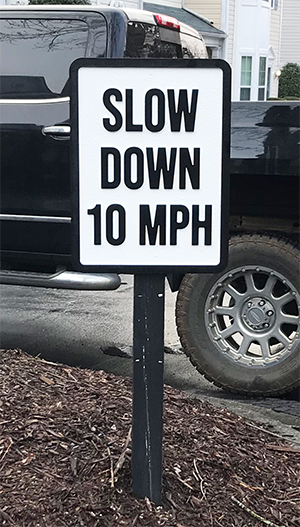 routed-slow-down-sign-alpharetta