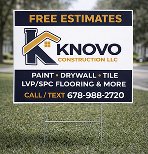 Custom yard signs designed and ordered online